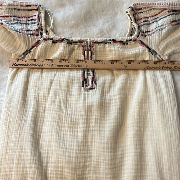 New! ZARA Dress Embroidered Off The Shoulder Boho  Off White/ Ivory - Picture 10 of 15